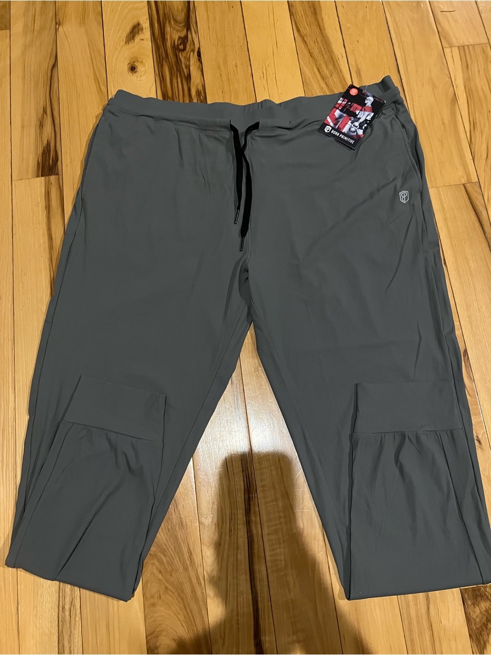 Born Primitive Men's Charcoal Gray Cargo Joggers with Drawstring